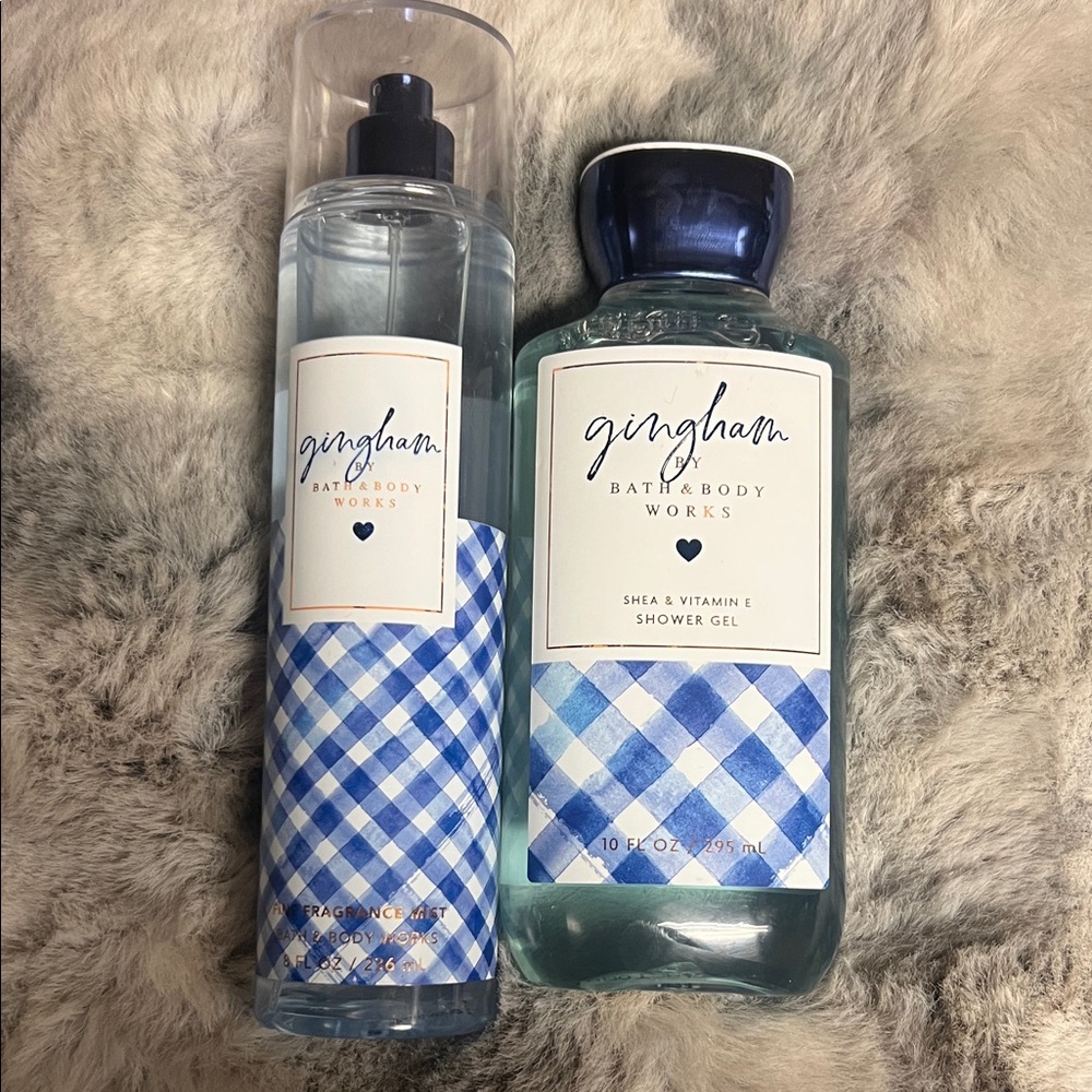 Bath & Body Works Gingham Blue Fragrance Mist and Shower Gel
